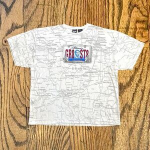 Vintage Illinois State Road Map AOP T Shirt